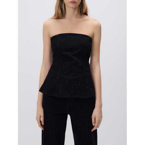 Reserved Bluza sa svjetlucavom aplikacijom - crno Cijene