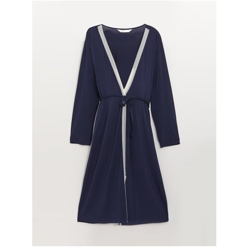 LC Waikiki Long Sleeve Maternity Dressing Gown with Shawl Collar Plain Slike
