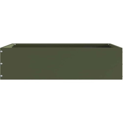 vidaXL Robovi trave Olivno zelena 50 x 50 x 13 cm Jeklo Cene