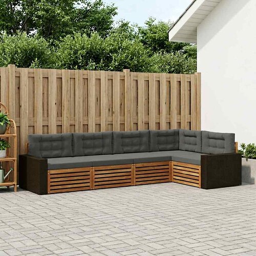  Set vanjskih sofa 5 pcs Prirodna i antracit 331 x 172,5 x 73 cm Cene