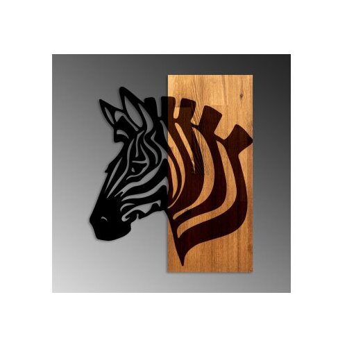 Wallity Zidna dekoracija Zebra v2, 48cmx58cmx3cm, Hrast Slike