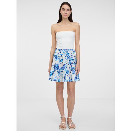 Orsay Blue women's floral skirt - Women's Cene