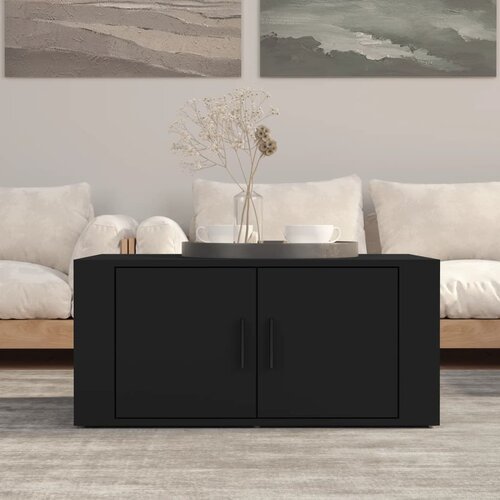VidaXL Stolić za kavu crni 80 x 50 x 36 cm od konstruiranog drva Slike