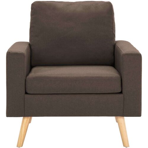  2-dijelni set sofa od tkanine smeđi Slike