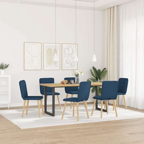  Jedilni stoli 6 kosov modro blago, (21822515) Slike