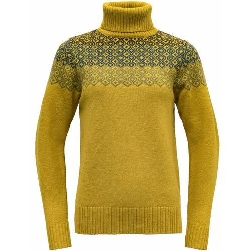 Devold SYVDE WOOL HIGH NECK Ženski pulover, žuta, veličina
