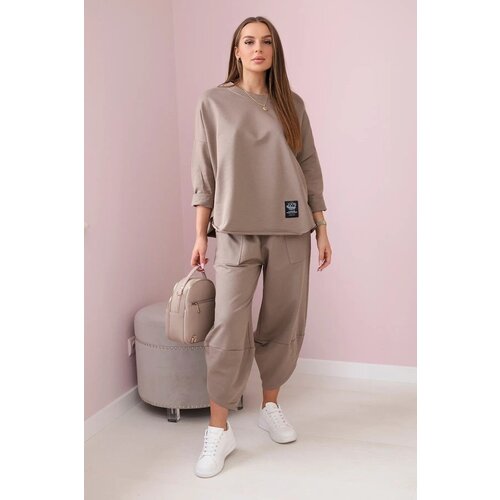 Kesi Cotton set of sweatshirt and pants fango Cijene