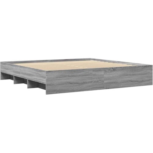 VidaXL Okvir za krevet boja hrasta 200x200 cm od konstruiranog drva Slike
