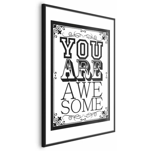  Plakat - You Are Awesome 29.7x42 Crni okvir Cene