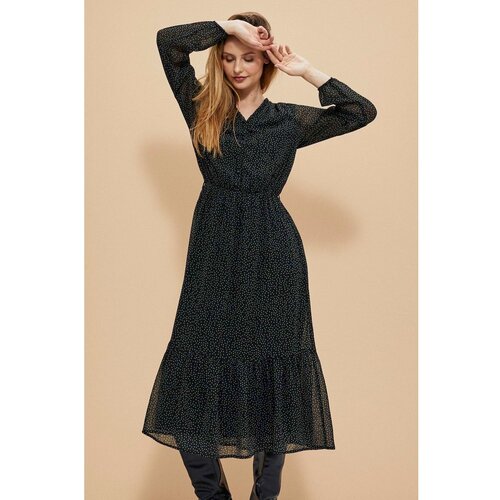Moodo Dress with a frill and a print Slike