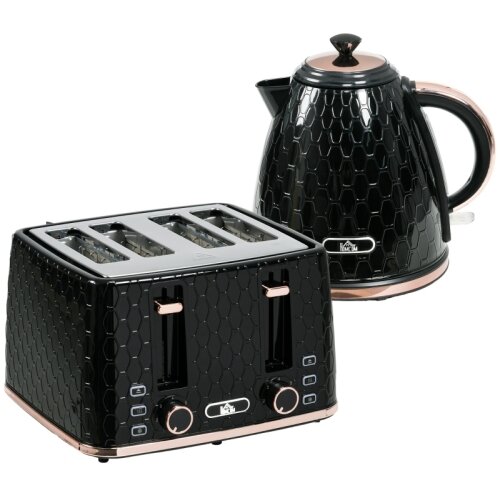 Nesta 2 v 1 kuhinjski set, toaster in grelnik vode 1,7 L, črn, 4 rezine, več možnosti, plastika, (5000493953) Cene