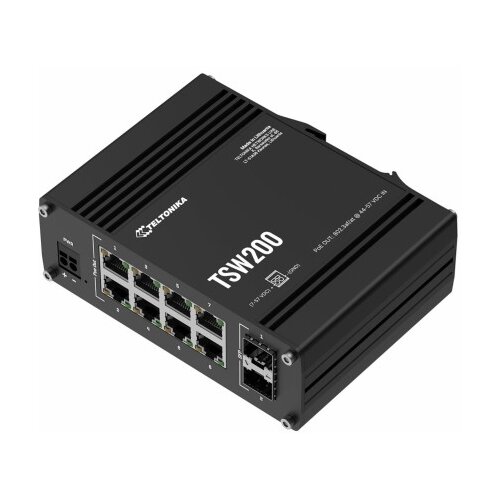 Teltonika stikalo Giga 8-port 8x PoE 2xSFP 240W DIN Mini TSW200 Cene