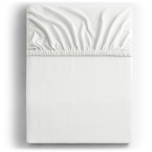 DecoKing Bela napenjalna rjuha iz jerseyja 120x200 cm Amber – Cene