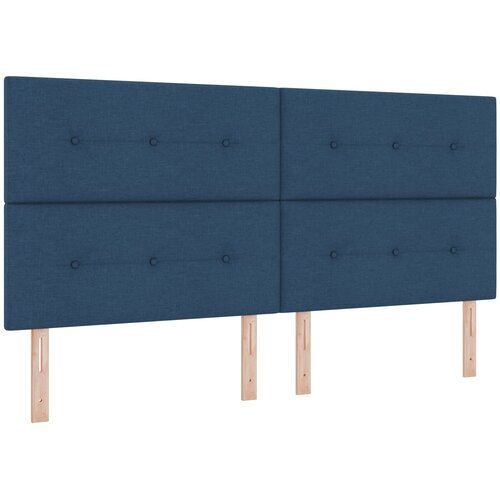 Boxspring krevet s madracem Plava 200 x 200 cm Tkanina Slike