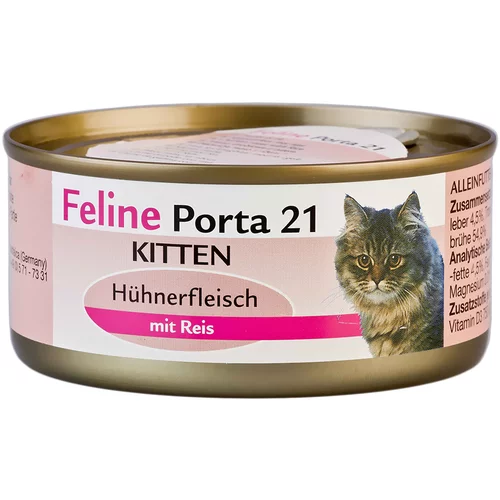 Porta Feline 21 hrana za mačke 6 x 156 g - Kitten piletina i riža