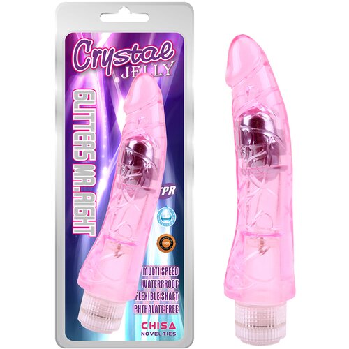  Glitters Mr.Right Vibrator, Roze, 22 cm Cene