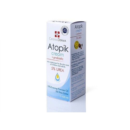 Crystal Derma Atopik krem 5% urea sa probiotikom, 100ml Slike