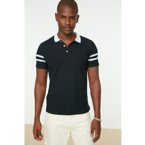 Trendyol Navy Blue Men's Slim Fit Polo Neck T-shirt Slike