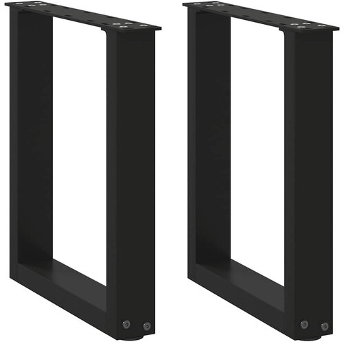 VidaXL noge kavne mizice u-oblika 2 kosa črna 28x(42-43)cm jeklo Slike