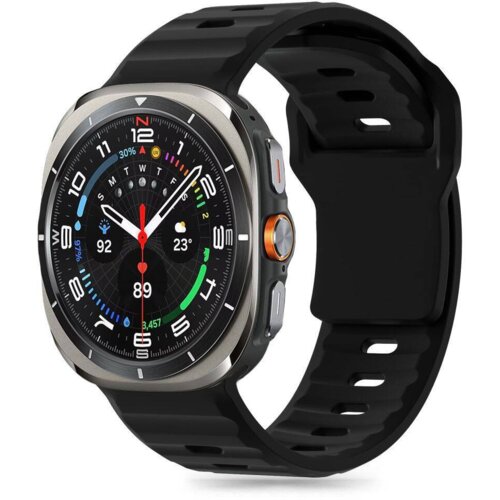  Silikonski pa&amp;scaron;ček za uro Samsung Galaxy Watch Ultra 47 mm - črn Slike