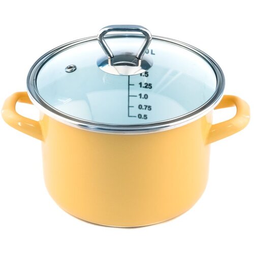 Fackelmann lonac+stakleni poklopac 16cm,emajl 2l Cene