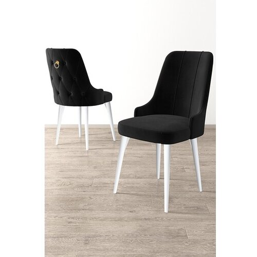 Hanah home Newa set stolica, 46x94x46 cm, 6 dijelova, Bijelo-crna Cene