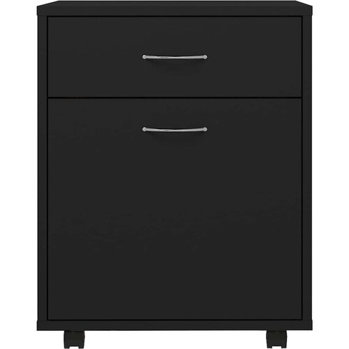 VidaXL Ormarić s kotačima crni 45 x 38 x 54 cm od iverice Slike