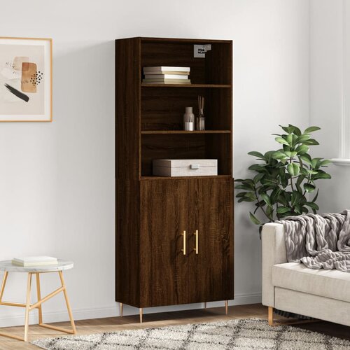 VidaXL Visoka komoda boja hrasta 69 5x34x180 cm od konstruiranog drva Slike