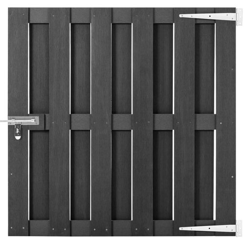 vidaXL Vrtna vrata WPC 100x100 cm siva Cene