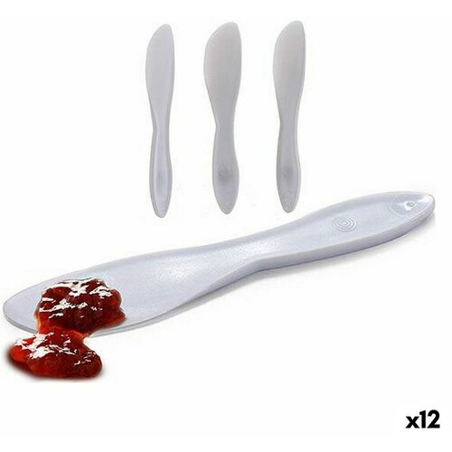  Set nožev Kinvara Bela Plastika 18 x 10 x 1 cm 18 x 3,5 x 1 cm 3 Kosi (12 kosov) Slike