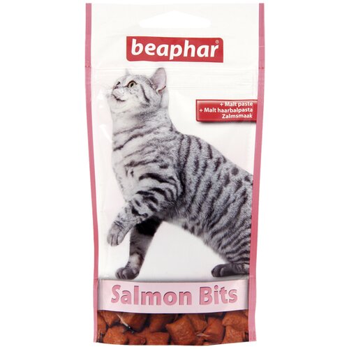 Beaphar salmon bits - poslastica za izbacivanje dlaka 35g Slike