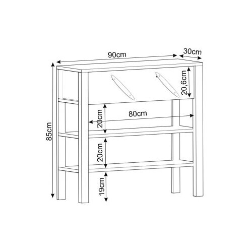 Hanah home Komoda Henric Anthracite Slike