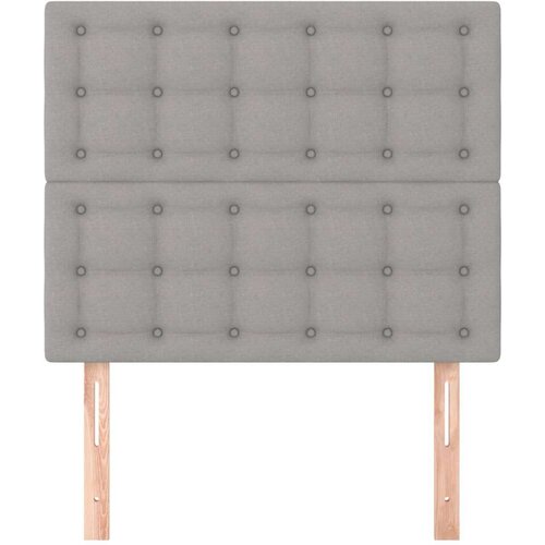  Uzglavlja 2 kom svjetlosiva 100x5x78/88 cm od tkanine Slike