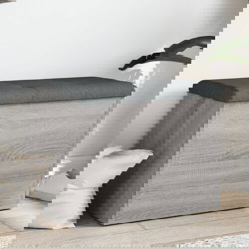 vidaXL Klupa za cipele siva boja hrasta 62x42x45 cm konstruirano drvo Cijene