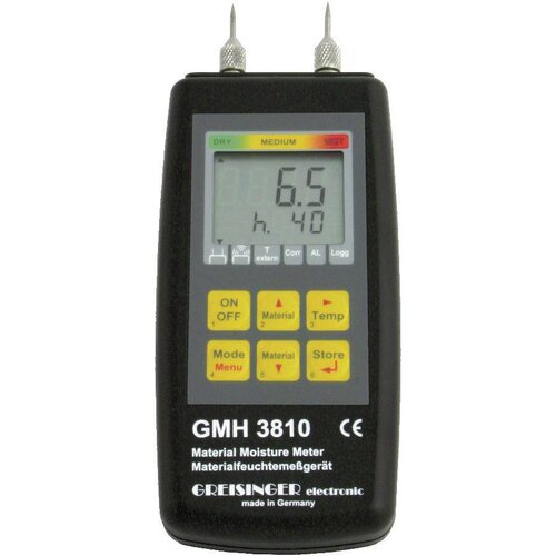 Greisinger Merilnik vlage v materialu GMH 3810 vlažnost v zgradbah (merilno območje): 4 do 100 % vol vlažnost v lesu: 4 do 100 % vol, (20634218) Cene