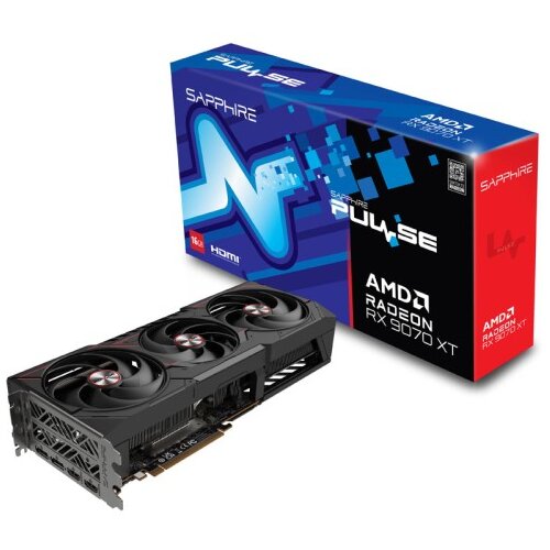 Sapphire PULSE Gaming Radeon RX 9070 XT 16GB GDDR6 OC grafična kartica Slike