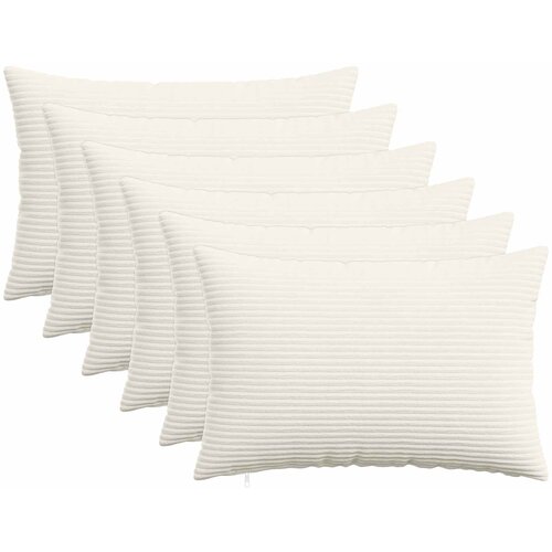  Presvlaka za jastuk 6 pcs HEERLEN Krem 50 x 75 cm Kord Cene