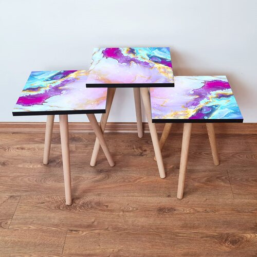 Hanah home Set 3 stočića 3Shp195 Multicolor Cene