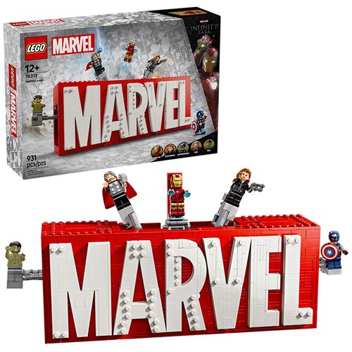 Lego Marvel: Logotip in mini figure MARVEL Cene