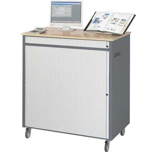 RAU računalniška omara, vxšxg 1100 x 1030 x 660 mm, pomična izvedba, antracitno kovinska / encijan modra Cene