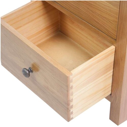 VidaXL Visoki ladičar 45 x 32 x 110 cm od masivne hrastovine Slike
