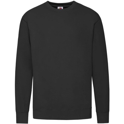 Fruit Of The Loom Black Men's Sweatshirt Lightweight Set-in-Sweat Sweat Cene