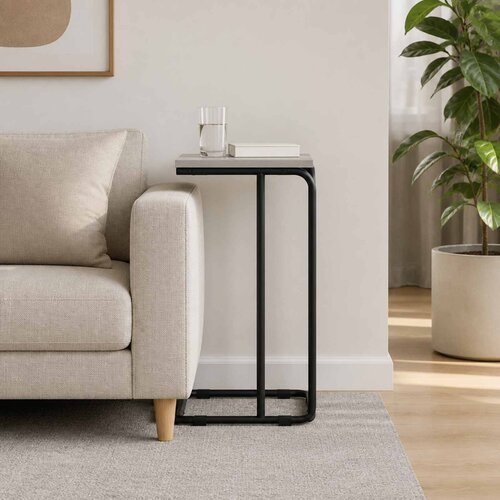  Bocni stol Siva Sonoma 40 x 31 x 55 cm Konstruirano drvo Slike