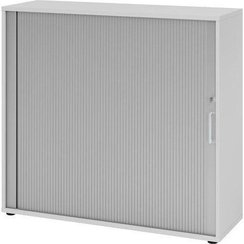 eurokraft pro RENATUS - Omara z rolojem, višina 1100 mm, po 2 polici, svetlo siva Cene