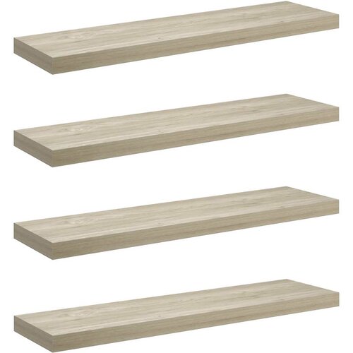  Plutajuće zidne police 4 kom boja hrasta 90 x 23,5 x 3,8 cm MDF Slike