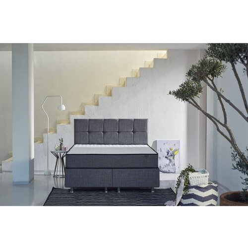 Hanah home Diamond 150x200 cm Double Size Ultra Firm Mattress WhiteGrey Mattress Cene