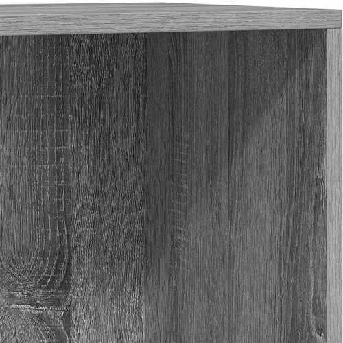  za knjige / komoda siva boja hrasta 66x30x130 cm drveni Slike