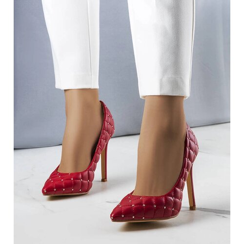 Gemre Red Quilted Heels Dayton Cene