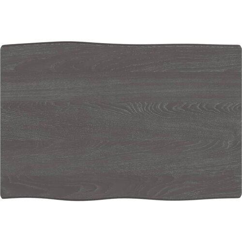 VidaXL Stolna ploča tamnosiva 60x40x6 cm obrađena masivna hrastovina Slike