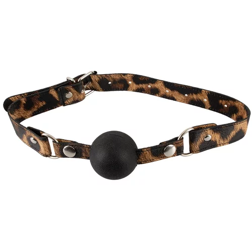 Excellent Power Silicone Gag Ball Leopard Frenzy